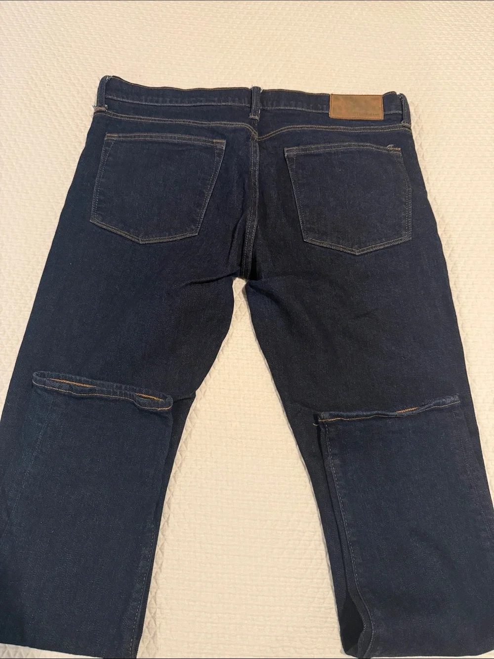J. Crew 484 Japanese Denim Slim Straight-Leg Dark Navy Jeans